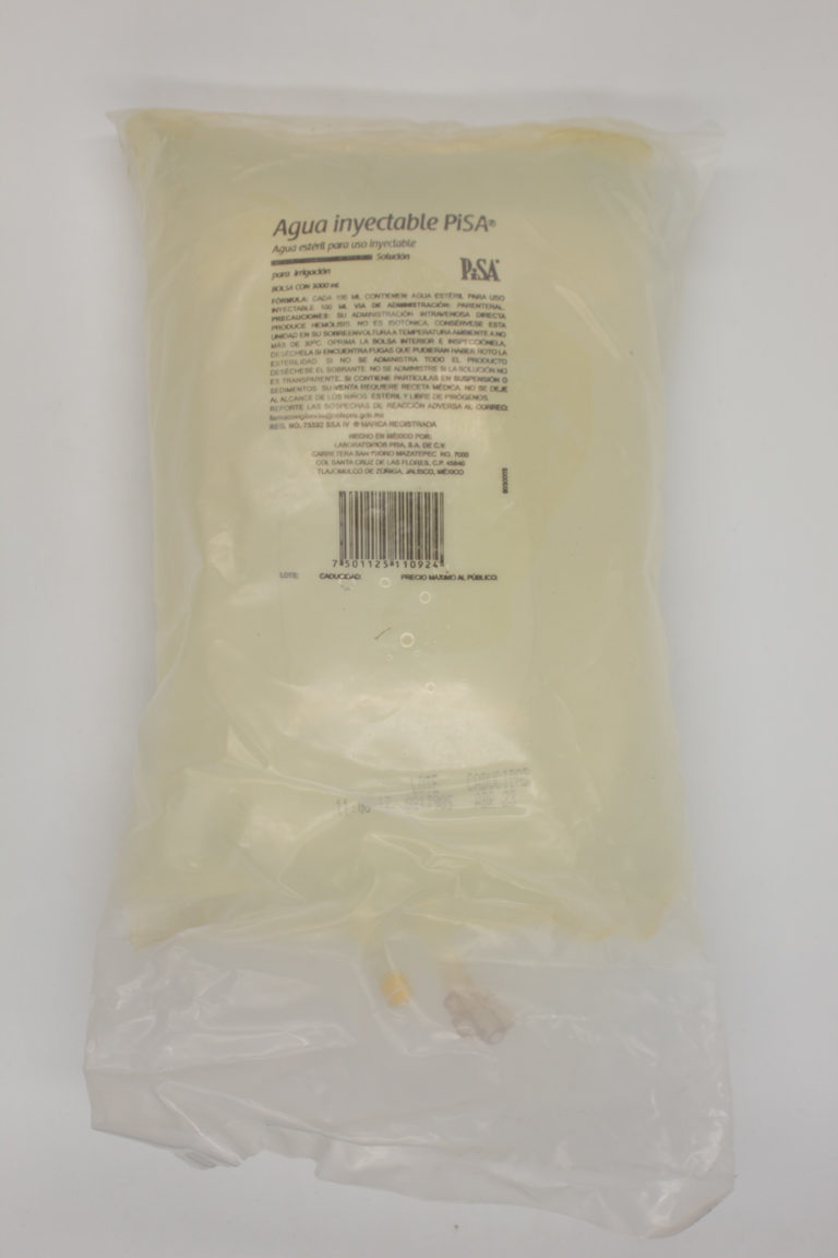AGUA ESTÉRIL PARA USO INYECTABLE MARCA PISA AlserMedica